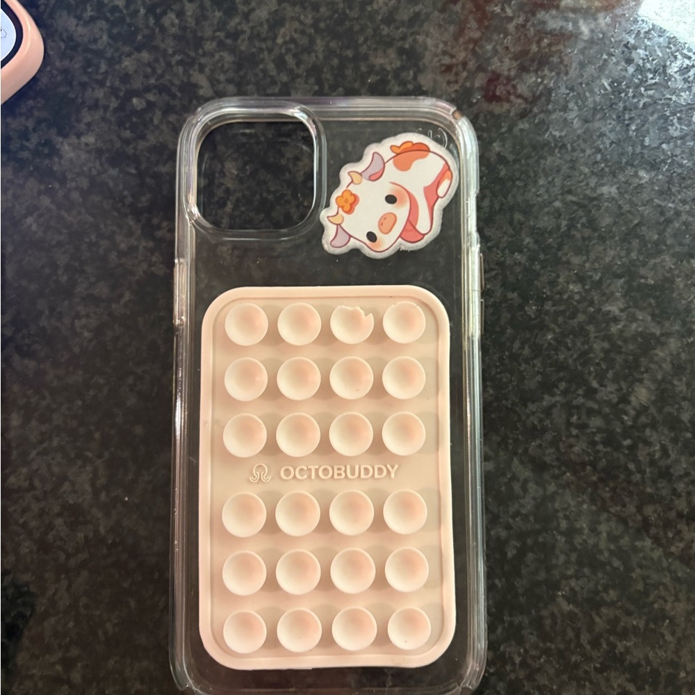 Clear and Pink Phone Case
